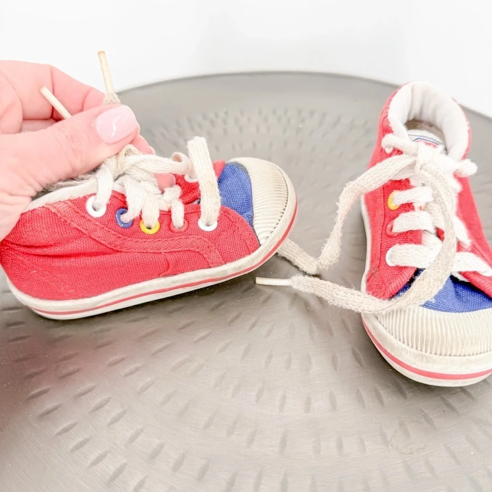 Vintage Fisher Price Red/White baby shoes